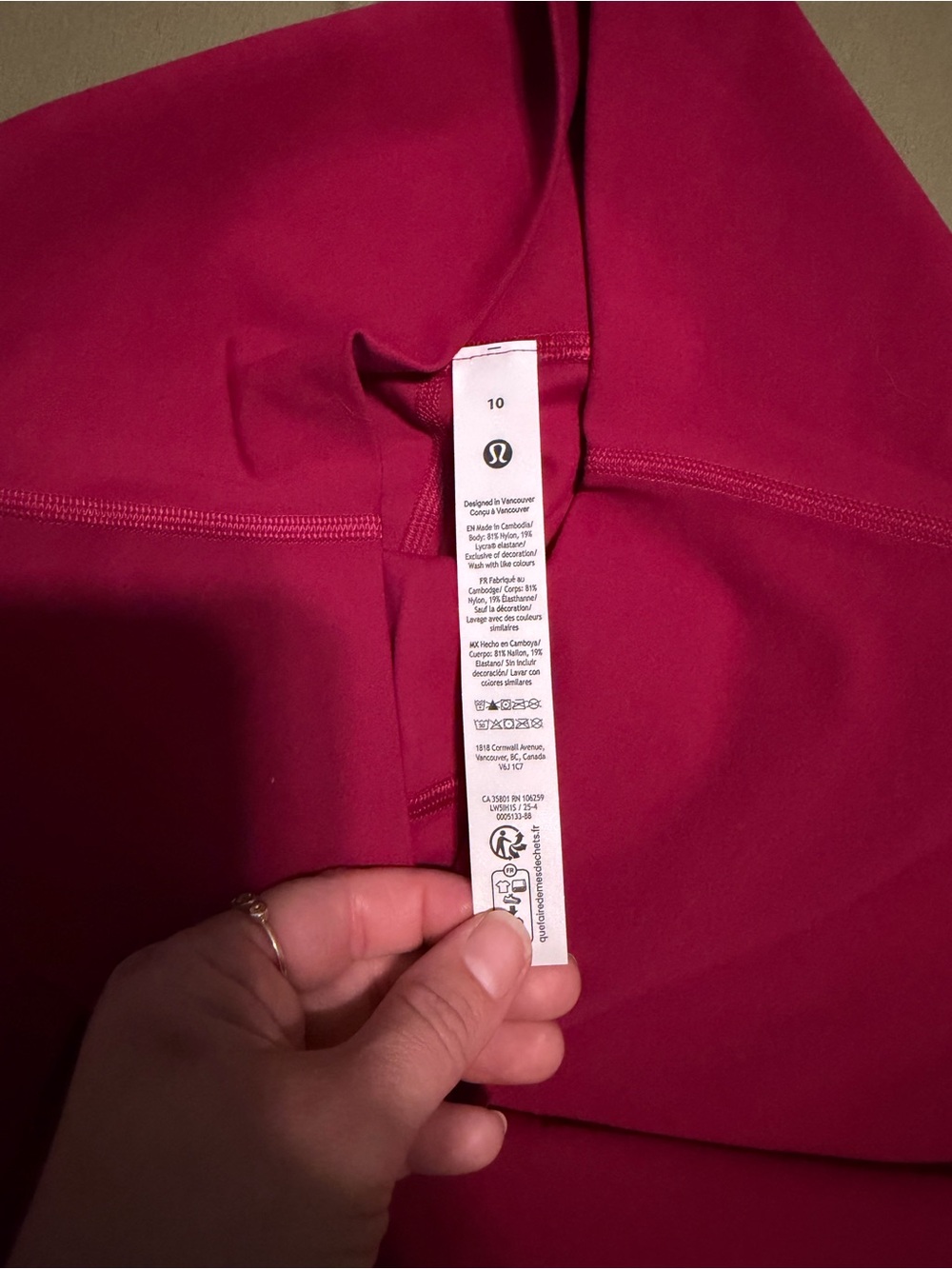lululemon athletica Align No Line High-Rise Leggings — Berry Rumble 25in. - Picture 3 of 5